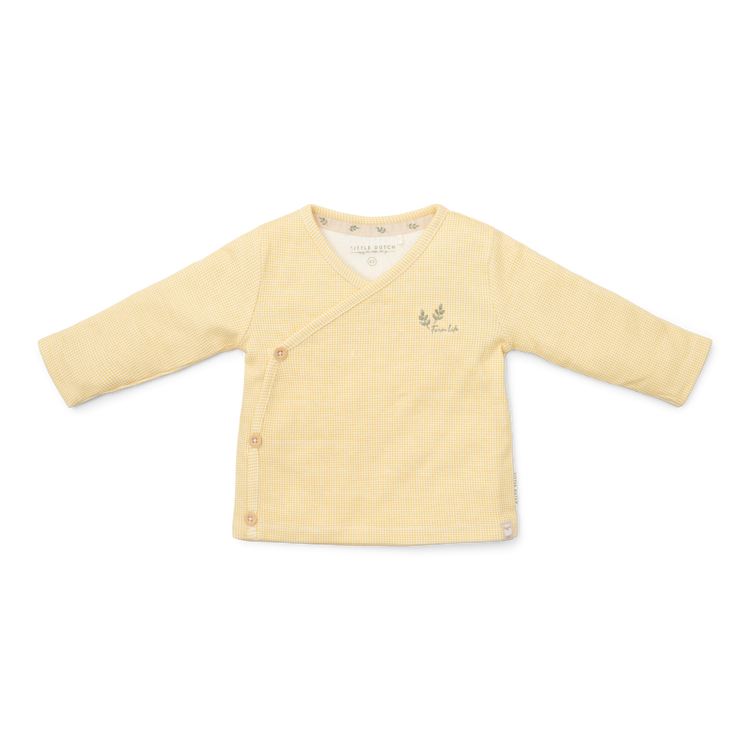 LITTLE DUTCH. T-shirt long sleeve wrap Warm Yellow check - 74