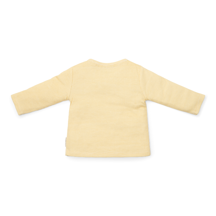 LITTLE DUTCH. T-shirt long sleeve wrap Warm Yellow check - 68