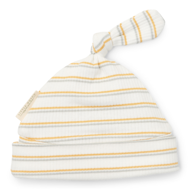 LITTLE DUTCH. Hat with button Multi stripe - Size 1 (0-3 months)