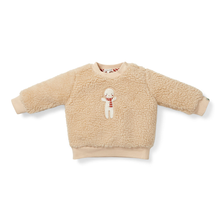 LITTLE DUTCH. Teddy Christmas sweater Gingerbread - 62