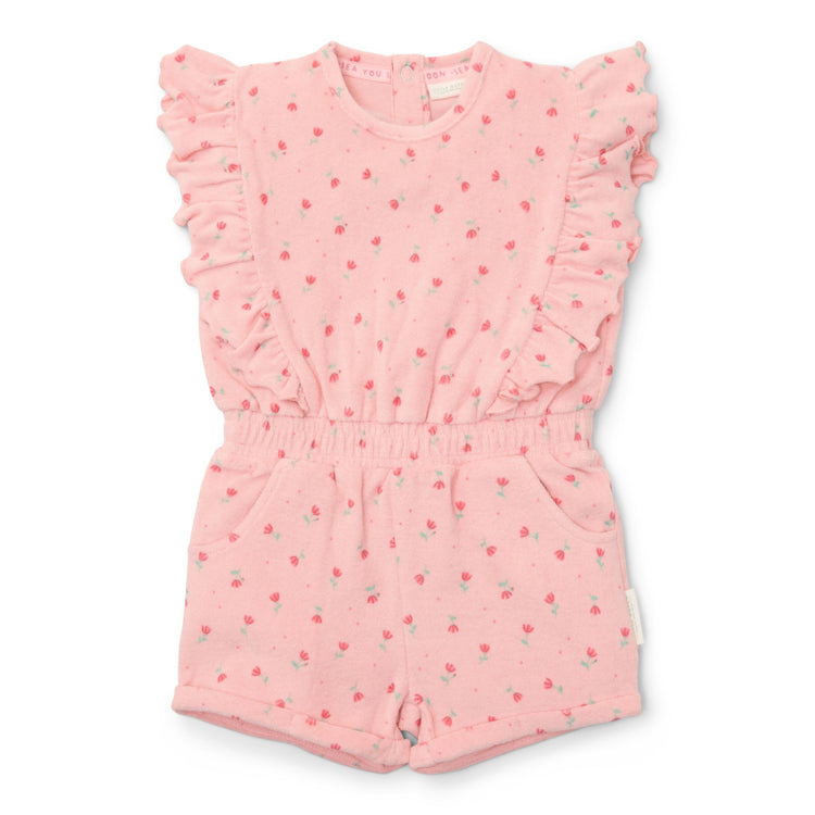 LITTLE DUTCH. Playsuit Sunny Flowers Blush Pink