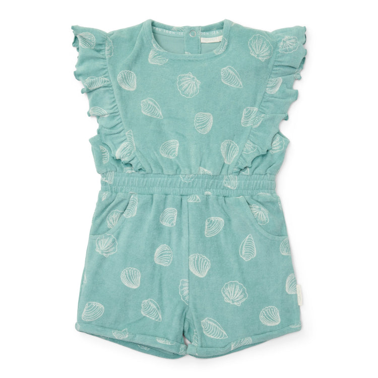 LITTLE DUTCH. Playsuit Ocean Treasures Surf Blue