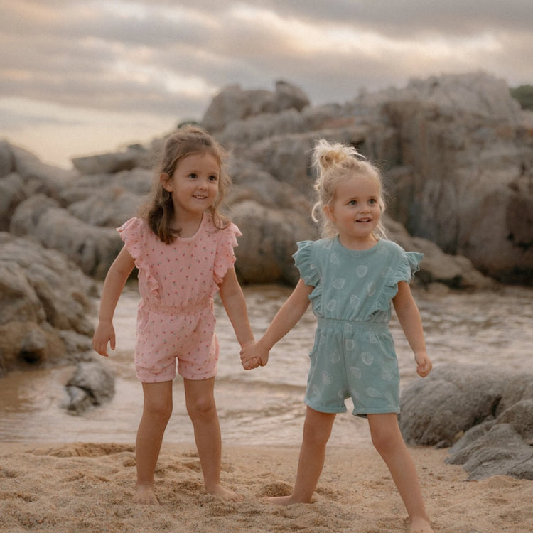 LITTLE DUTCH. Playsuit Ocean Treasures Surf Blue