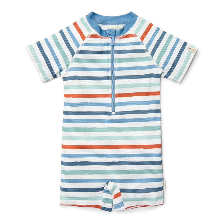 LITTLE DUTCH. Ολόσωμο κοντομάνικο μαγιό Stripes Multi-colour