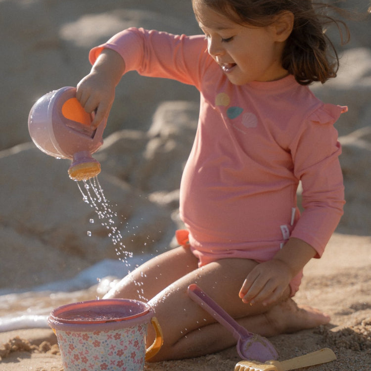 LITTLE DUTCH. Μπλουζάκι μακρυμάνικο με προστασία UV Ocean Treasures Rouge
