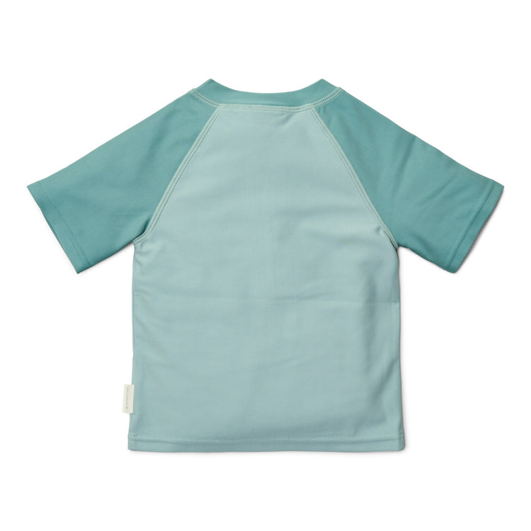 LITTLE DUTCH. Μπλουζάκι κοντομάνικο με προστασία UV Seashells Surf Blue