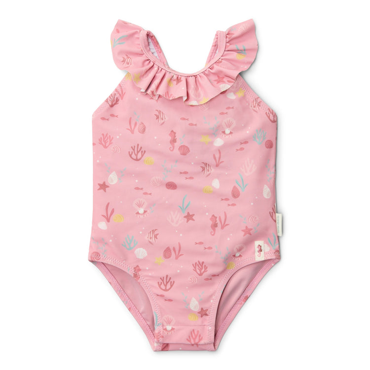 LITTLE DUTCH. Ολόσωμο μαγιό με βολάν Ocean Treasures Multi-colour