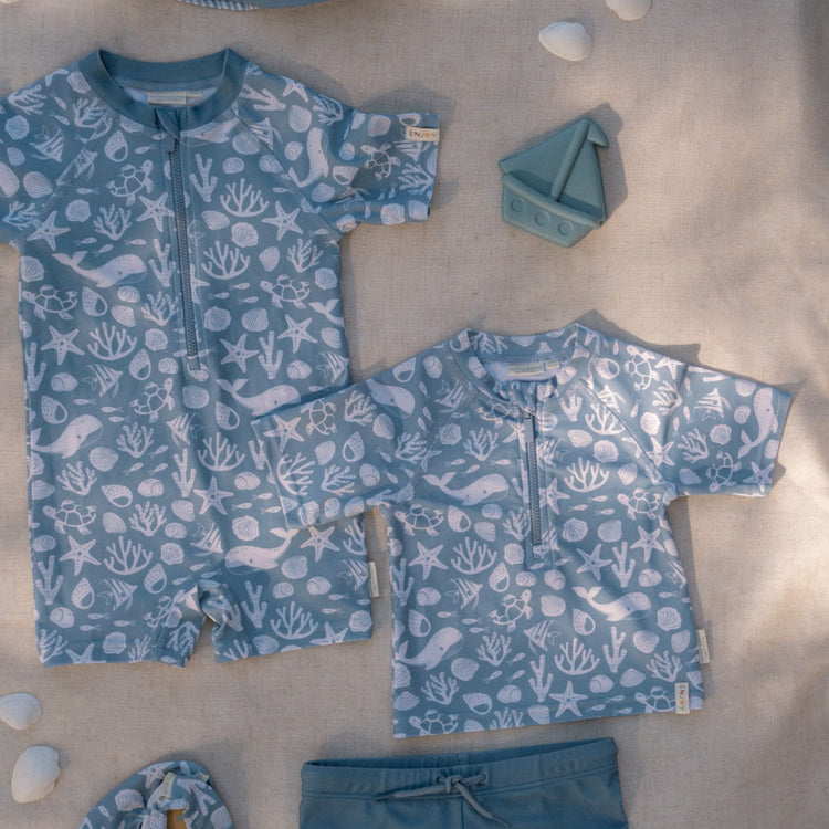 LITTLE DUTCH. Παιδικά παπουτσάκια θαλάσσης Sea Life Ocean Blue