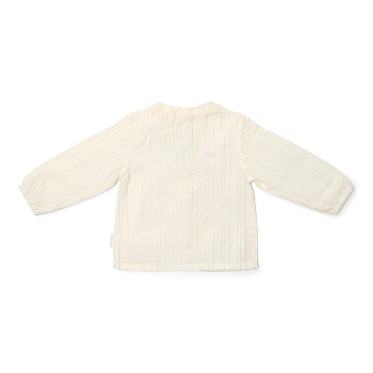 LITTLE DUTCH. Πουκάμισο μακρυμάνικο με βολάν Off White
