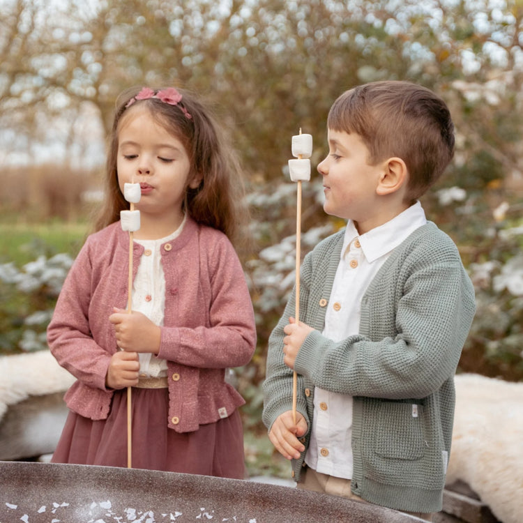 LITTLE DUTCH. Πουκάμισο μακρυμάνικο με βολάν Off White