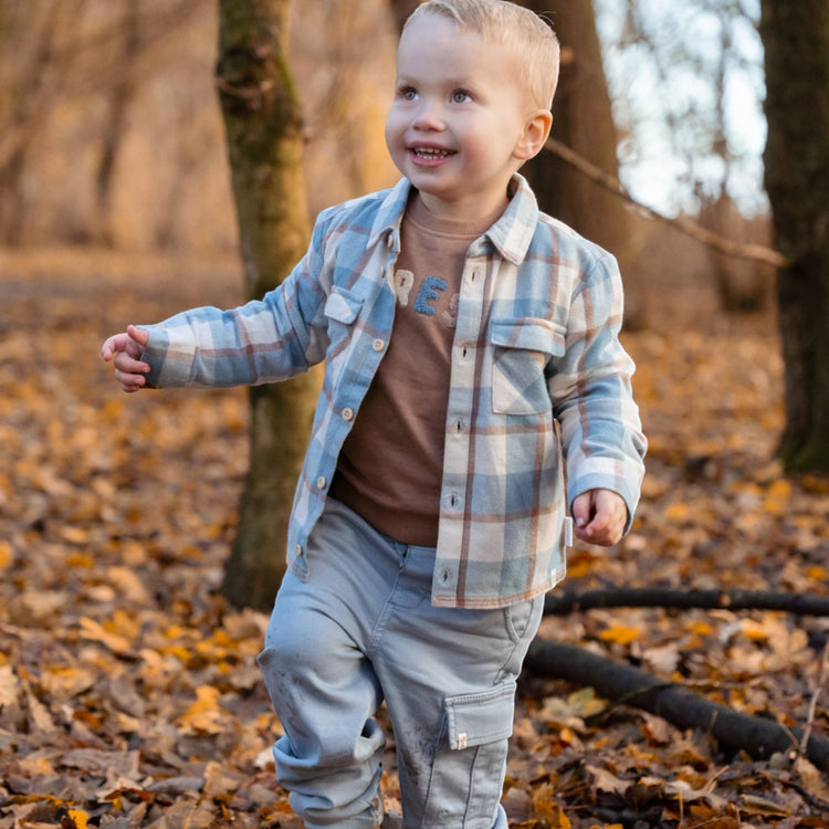 LITTLE DUTCH. Πουκάμισο μακρυμάνικο Stone Blue Check