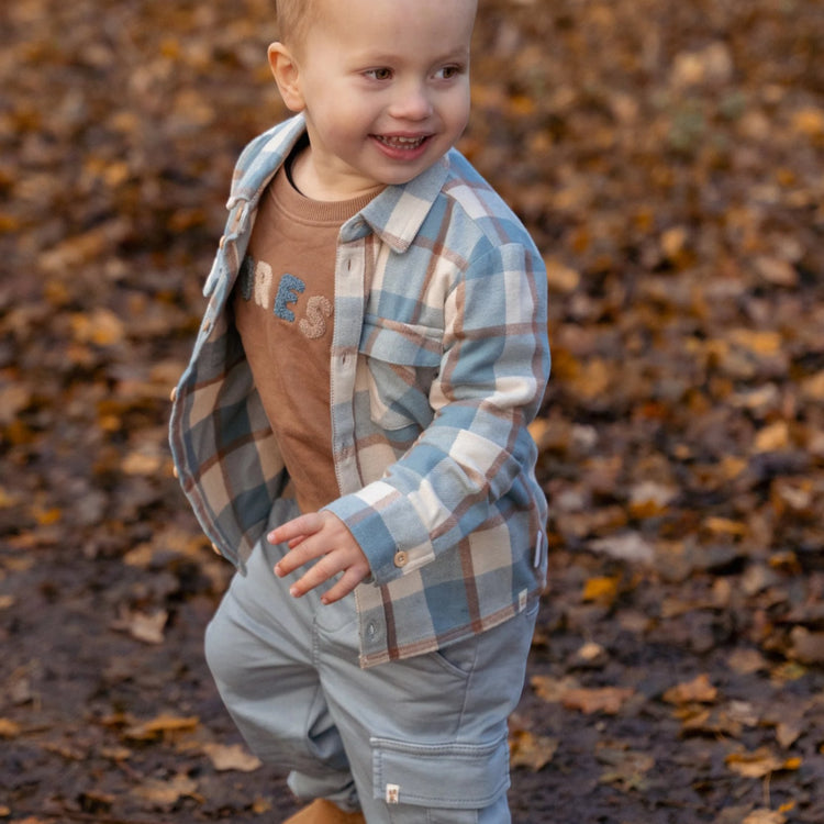 LITTLE DUTCH. Πουκάμισο μακρυμάνικο Stone Blue Check