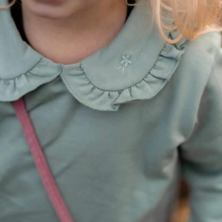 LITTLE DUTCH. Φούτερ με γιακά Garden Green