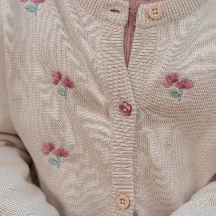 LITTLE DUTCH. Knitted cardigan Sand - 98