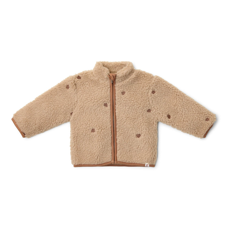 LITTLE DUTCH. Teddy cardigan Taupe - 74