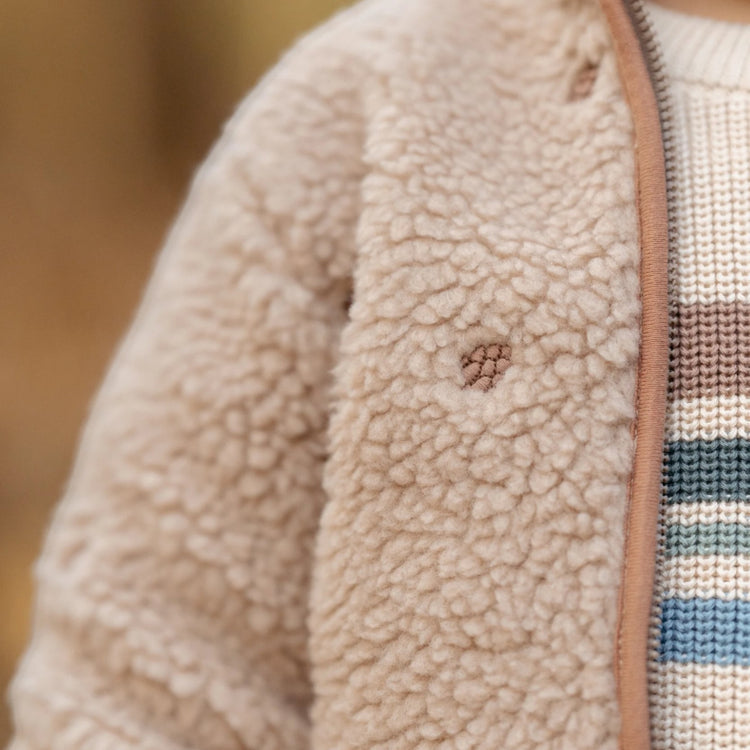 LITTLE DUTCH. Teddy cardigan Taupe - 74