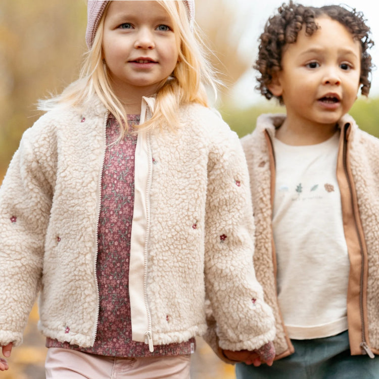LITTLE DUTCH. Teddy cardigan Taupe - 74
