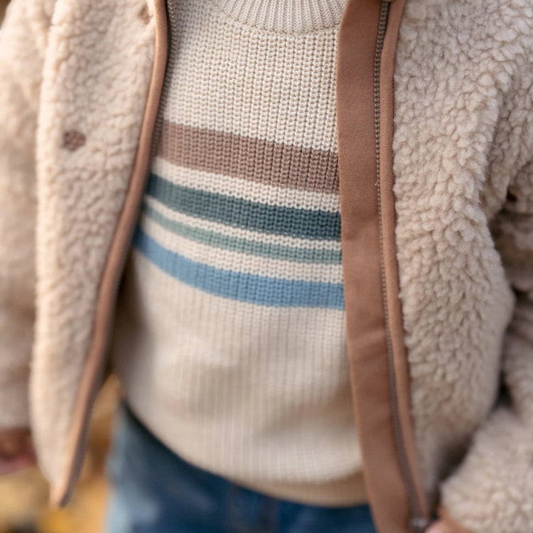 LITTLE DUTCH. Teddy cardigan Taupe - 104