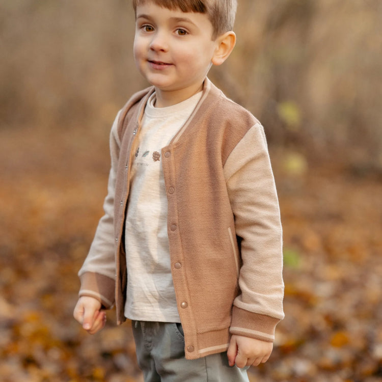 LITTLE DUTCH. Ζακέτα πλεκτή Brown/Taupe