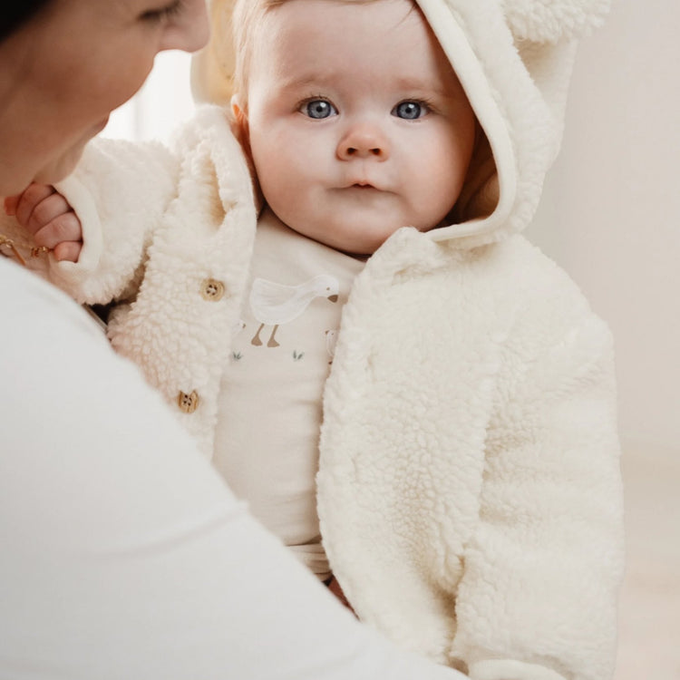 LITTLE DUTCH. Ζακέτα teddy Off White