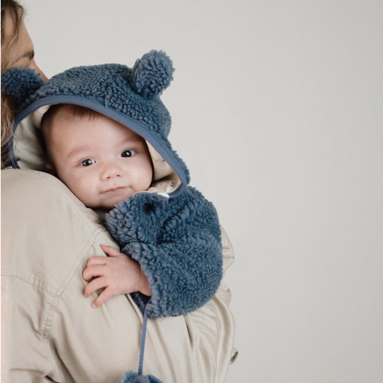 LITTLE DUTCH. Ζακέτα teddy Stone Blue - Νο 62