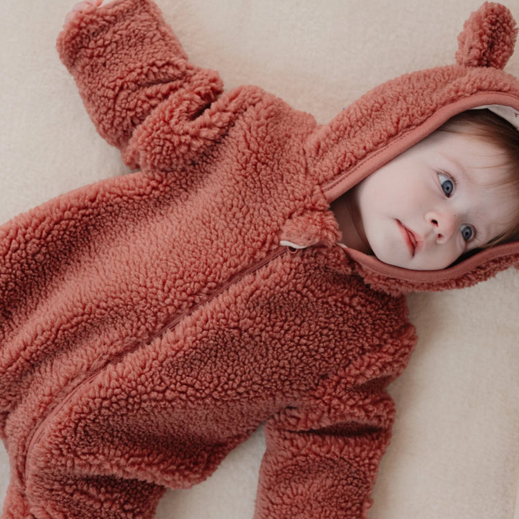 LITTLE DUTCH. Ολόσωμο φορμάκι εξόδου teddy Pink Blush