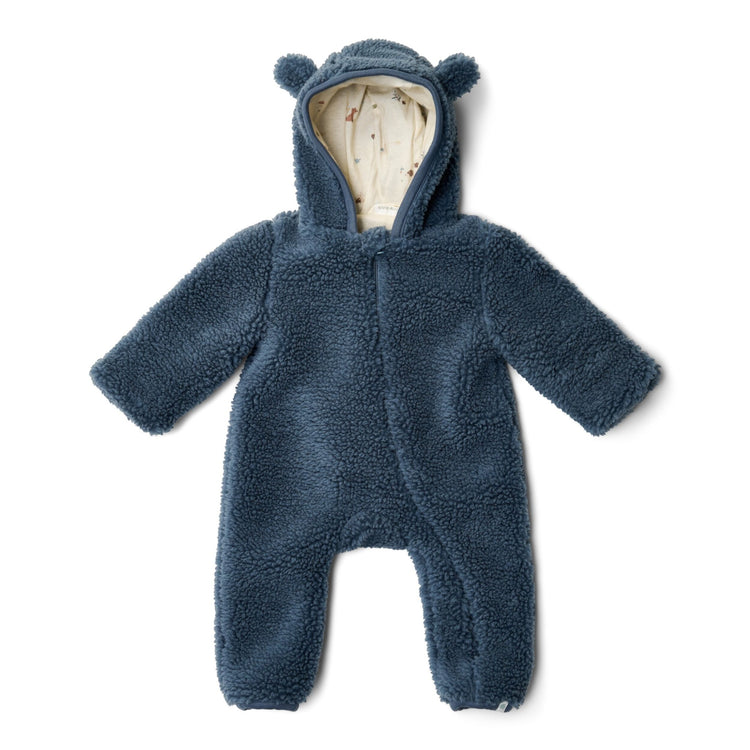 LITTLE DUTCH. Ολόσωμο φορμάκι εξόδου teddy Stone Blue