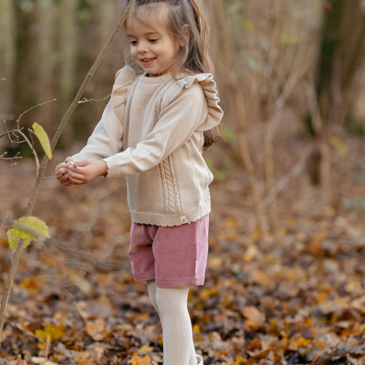 LITTLE DUTCH. Tights set of 2 Sand/Velvet Rose