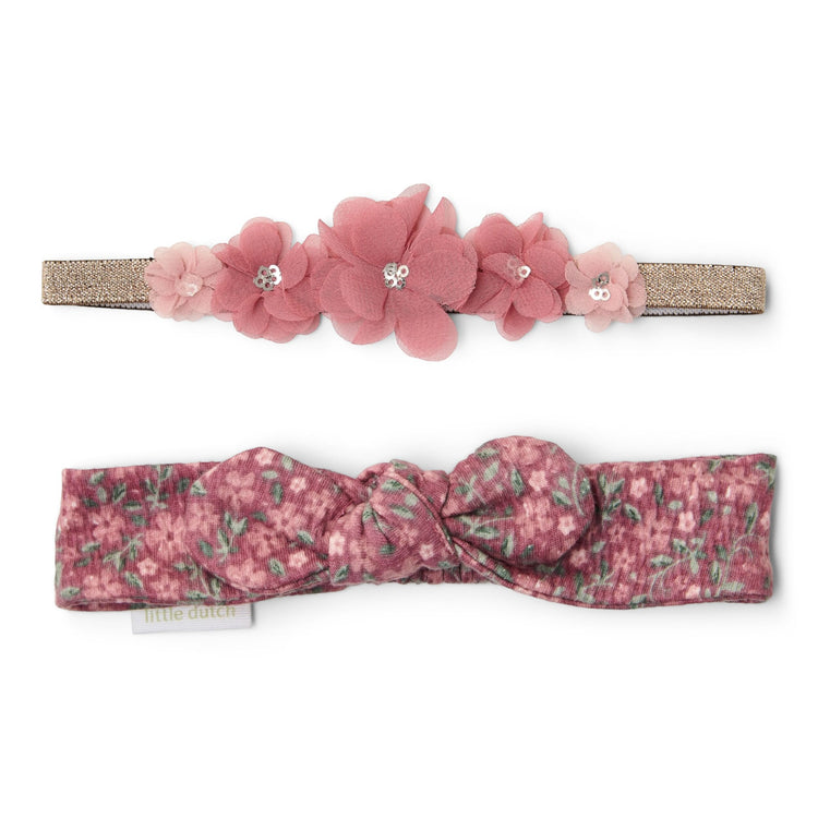 LITTLE DUTCH. Headbands set of 2 Rouge Flower