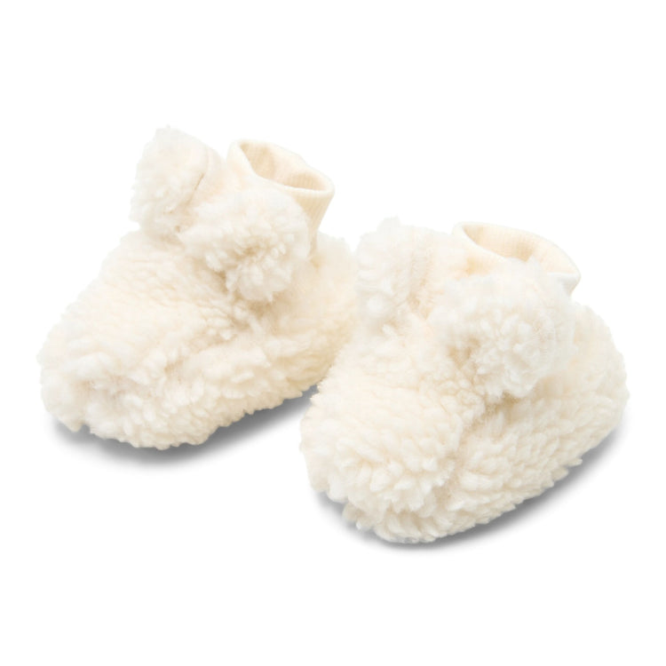 LITTLE DUTCH. Teddy booties Off White
