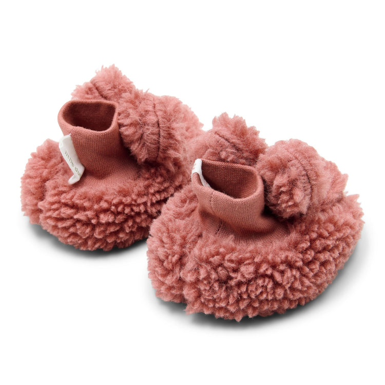 LITTLE DUTCH. Teddy booties Pink Blush