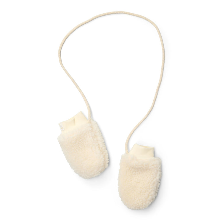 LITTLE DUTCH. Teddy mittens Off White