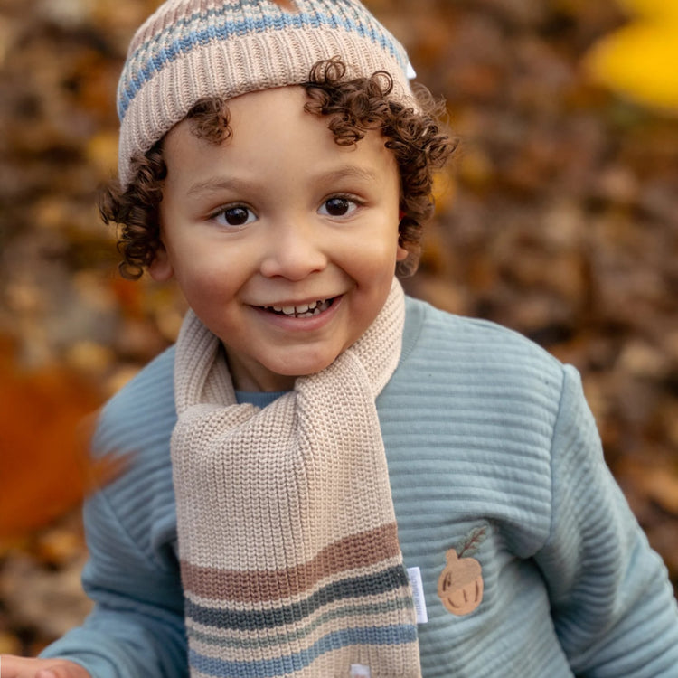 LITTLE DUTCH. Knitted scarf Taupe - One Size