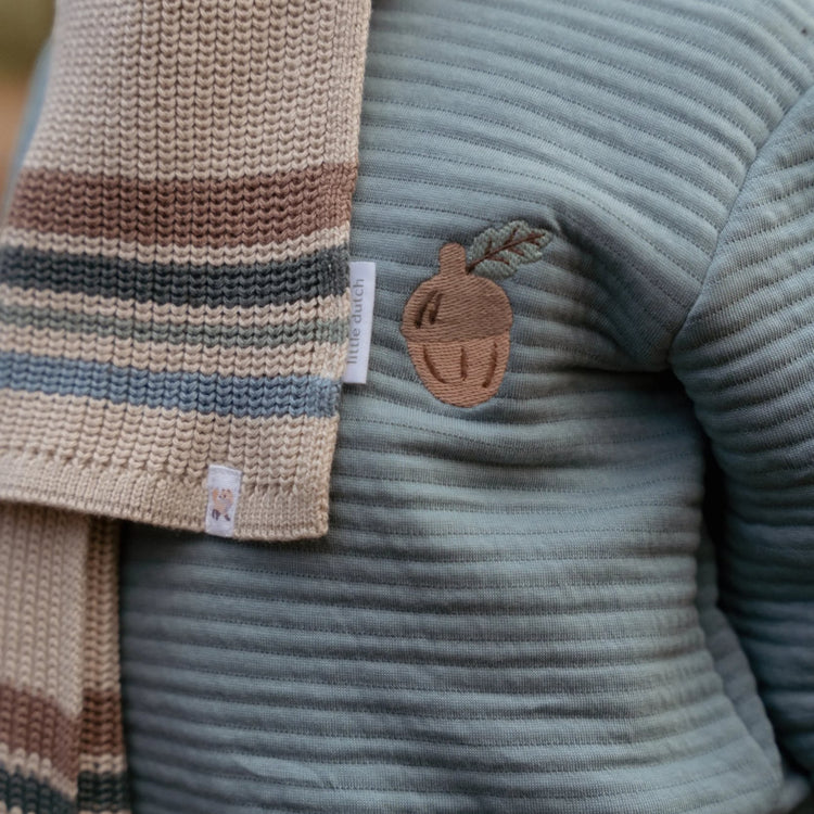 LITTLE DUTCH. Knitted scarf Taupe - One Size