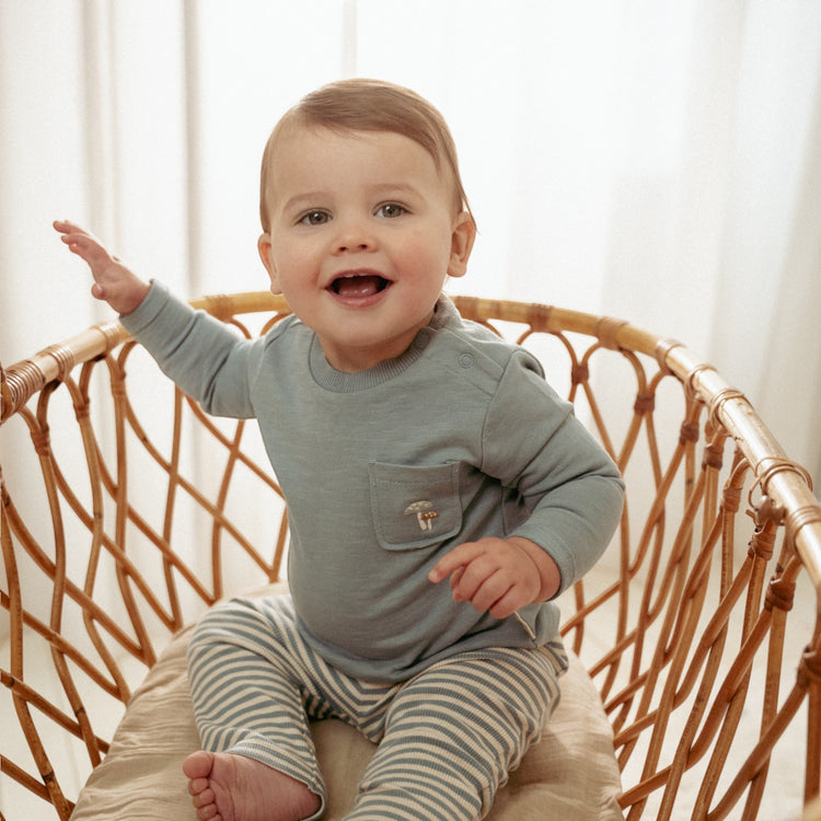 LITTLE DUTCH. T-shirt long sleeves Stone Blue