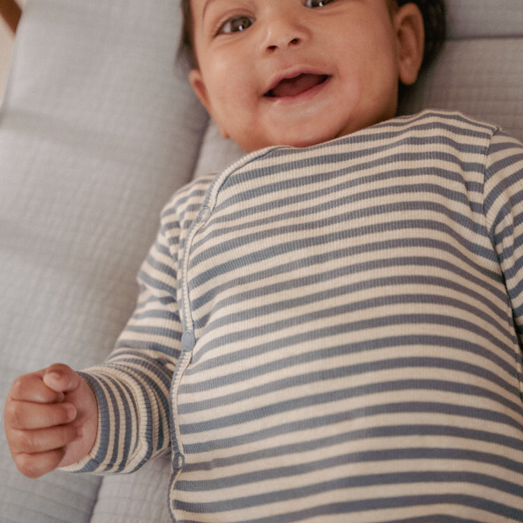 LITTLE DUTCH. Ολόσωμο φορμάκι Stone Blue Stripe - Νο 62