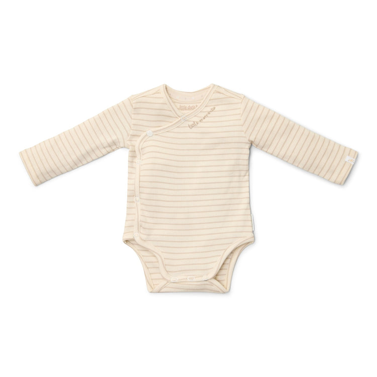 LITTLE DUTCH. Φορμάκι μακρυμάνικο Soft Beige Stripe