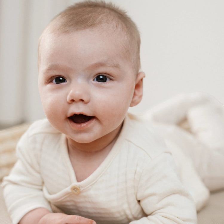 LITTLE DUTCH. Φορμάκι μακρυμάνικο Soft Beige Stripe