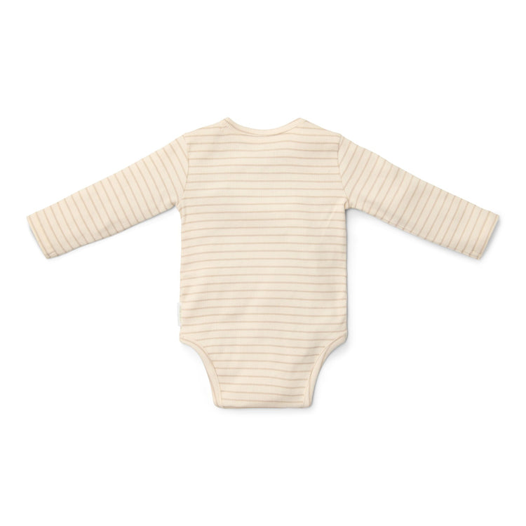 LITTLE DUTCH. Φορμάκι μακρυμάνικο Soft Beige Stripe