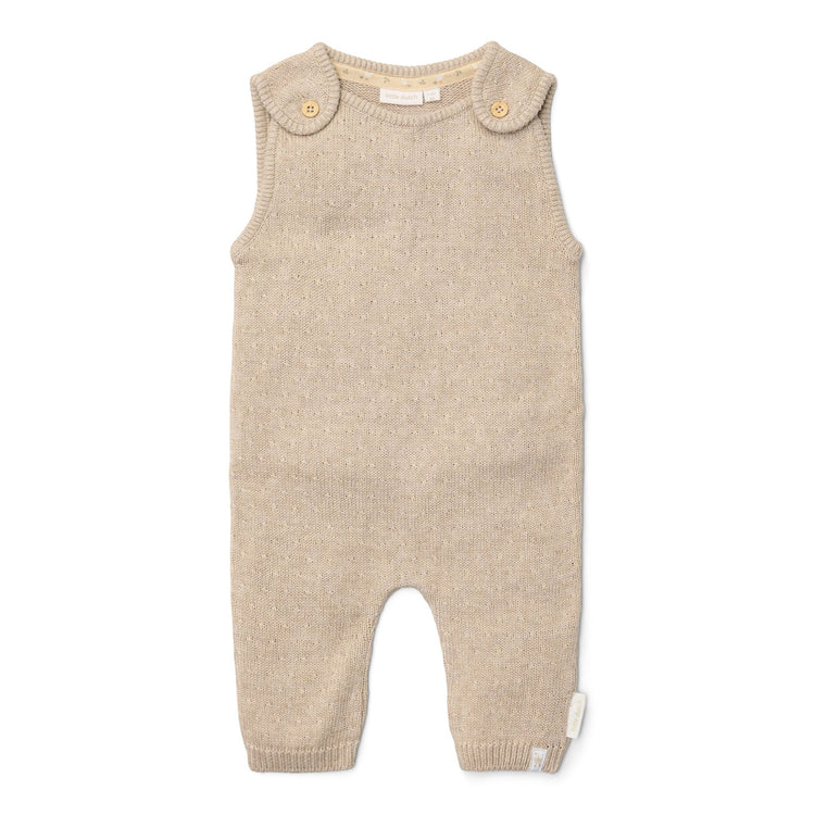 LITTLE DUTCH. Πλεκτό αμάνικο φορμάκι Soft Beige Melee