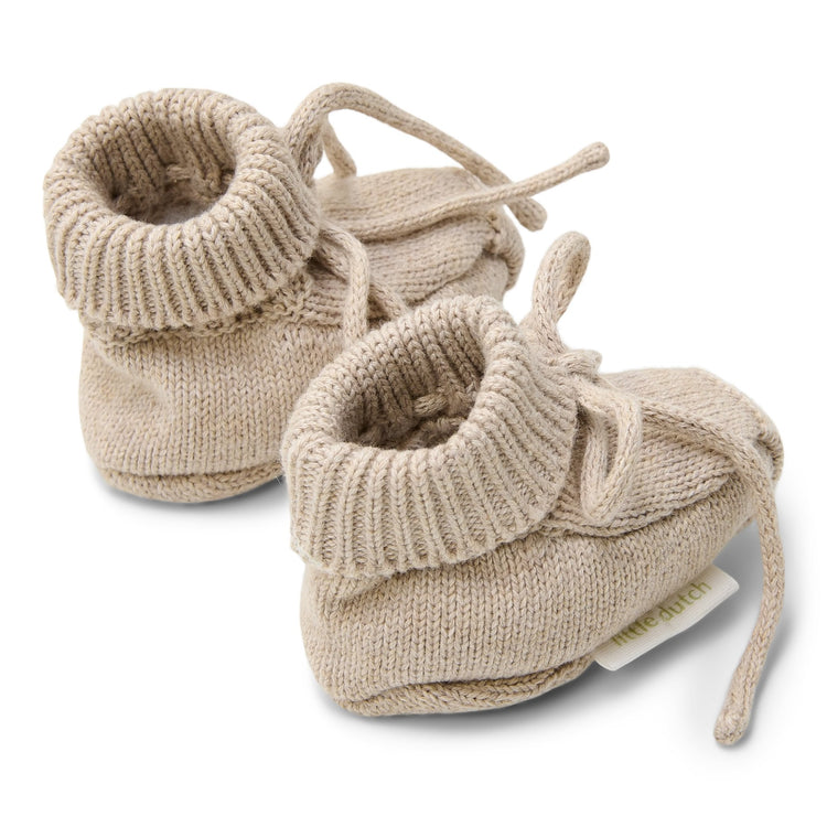 LITTLE DUTCH. Βρεφικά μποτάκια αγκαλιάς Soft Beige Melee - Νο 1 (44/56)