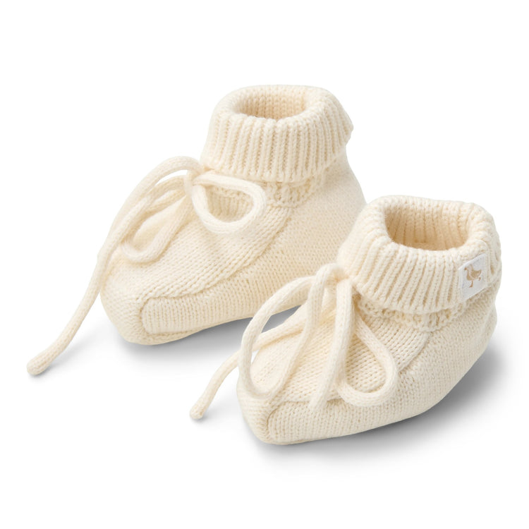 LITTLE DUTCH. Knitted booties Off White