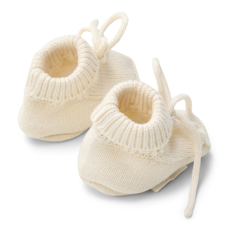 LITTLE DUTCH. Knitted booties Off White