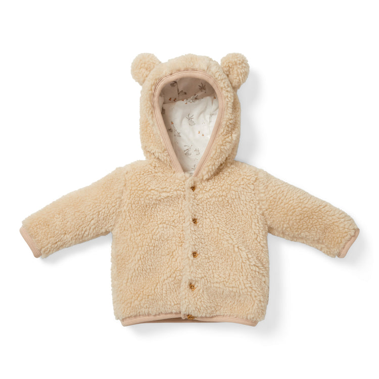 LITTLE DUTCH. Teddy jacket Baby Bunny Sand