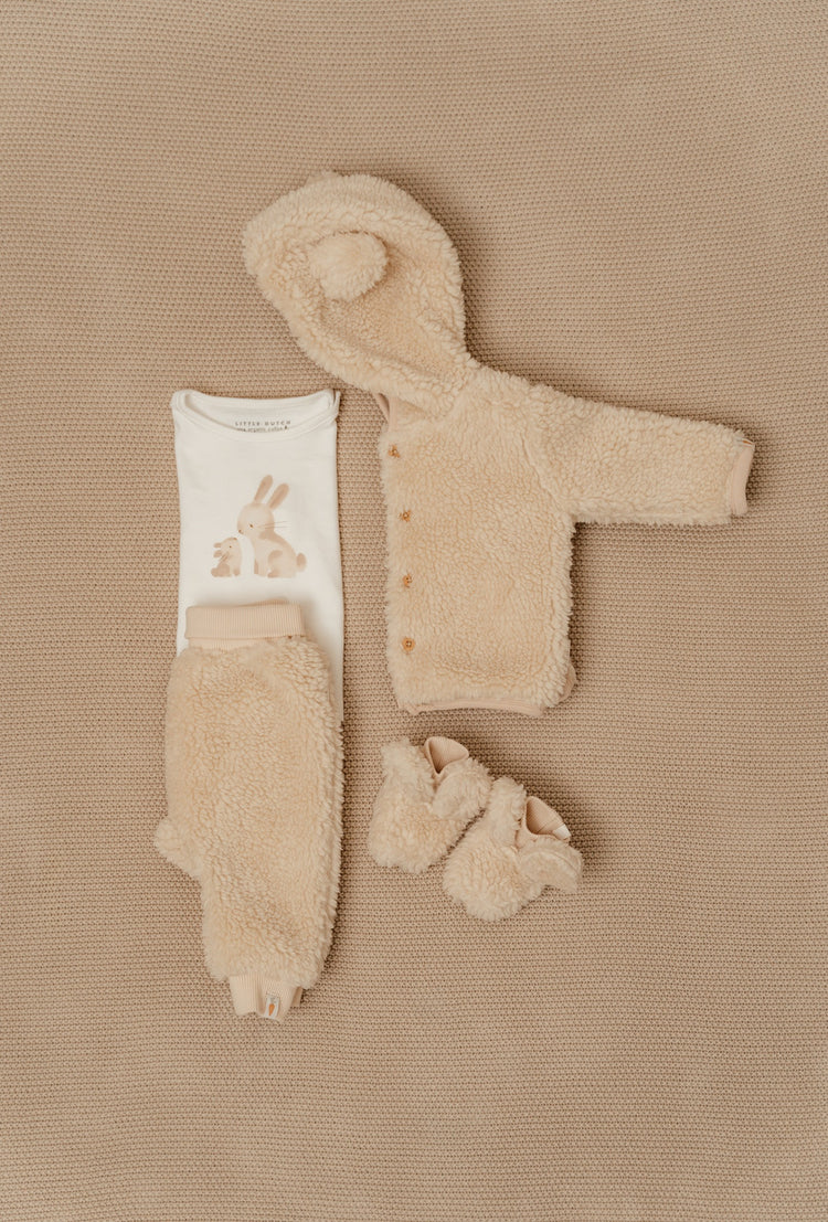 LITTLE DUTCH. Teddy jacket Baby Bunny Sand - 104