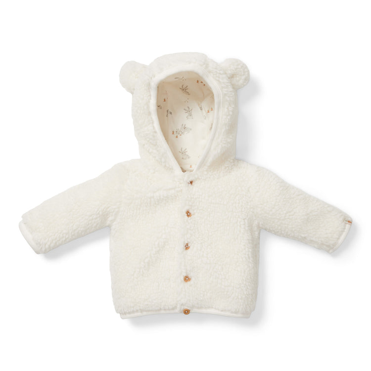 LITTLE DUTCH. Teddy jacket Baby Bunny Off-White