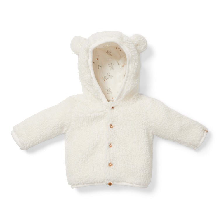 LITTLE DUTCH. Μπουφάν teddy Baby Bunny Off-White - No 80