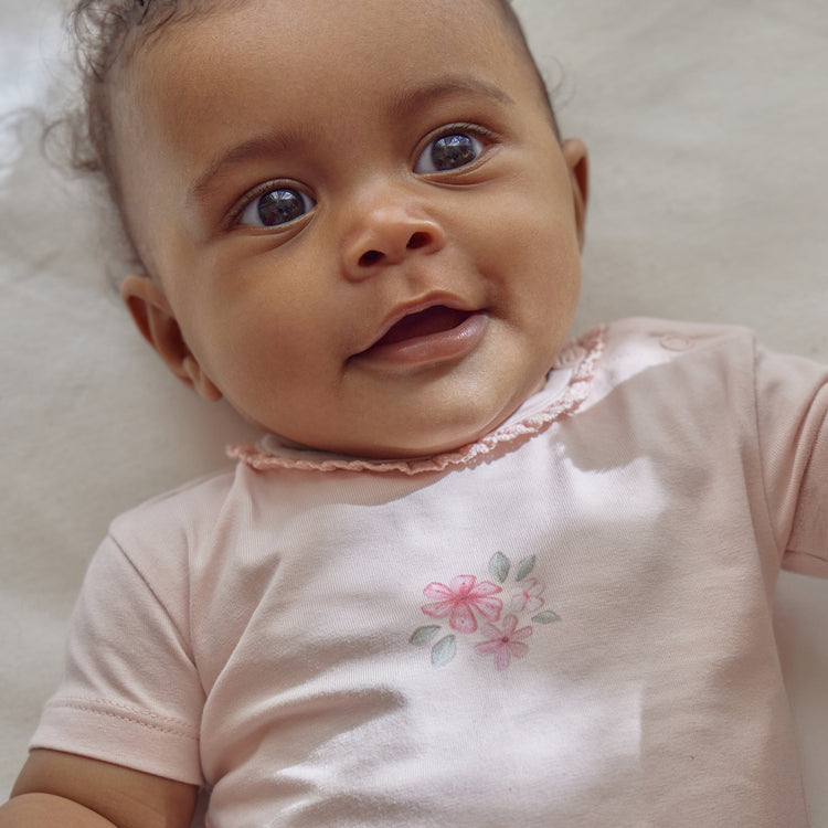 LITTLE DUTCH. Φορμάκι κοντομάνικο ροζ Blossom