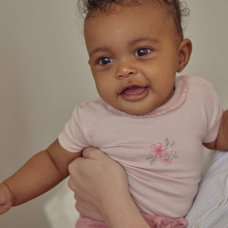 LITTLE DUTCH. Φορμάκι κοντομάνικο ροζ Blossom