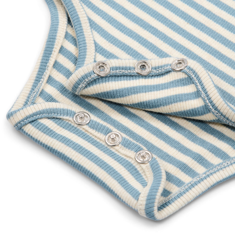 LITTLE DUTCH. Φορμάκι κοντομάνικο μπλε Stone Blue stripe